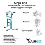 AirgoTrio gåstativ med 3 funktioner